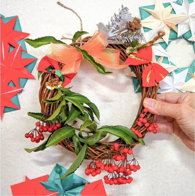クリスマスリース作り